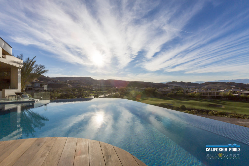 Pool with mountain view