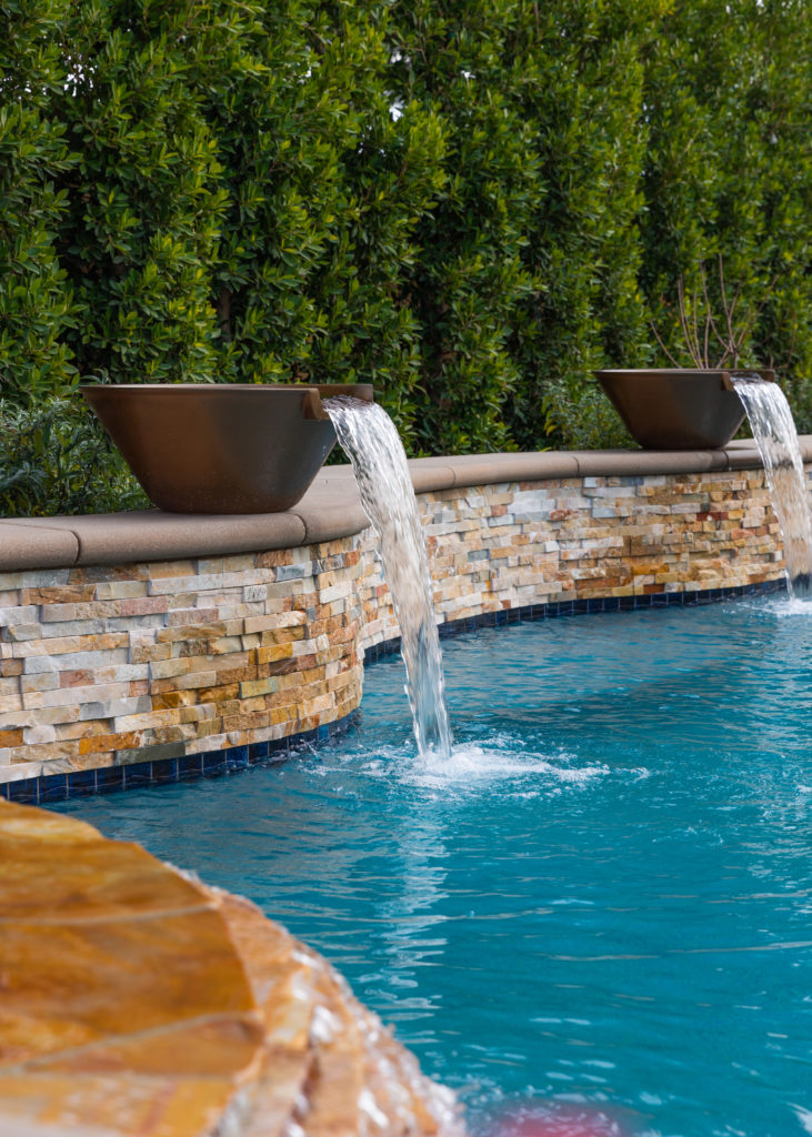 pool with water pots